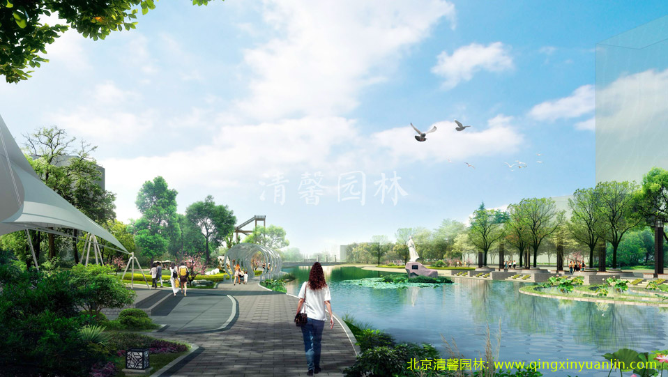 北京五環清馨園林工程案例:紹興新城區工程案例展示